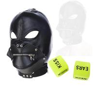 Set de máscaras de Halloween Horror Hood (3 unidades): capucha de cuero ajustable + dados terroríficos, decoraciones espeluznantes para fiestas