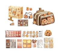 Set de Material de Oficina Lindo | Material Escolar Estilizado,Estuche y Cuaderno Infantil - Regalo para Niños Niñas Cumpleaños Navidad Fiestas