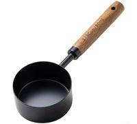 Set de Medición de 8 Unidades para acero Inoxidable con Asa de Nogal para Especias Harina y Café(Q)