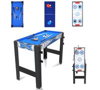 Set de Mesa de Juego Multifuncional en Uno de 36 Pulgadas Mesa de Ping Pong, Mesa de Billar, Dianas de Dardos, Mesa de Hockey y Aro de Baloncesto Interactivo, Ideal , Sin Batería