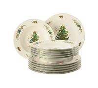 Seltmann Weiden servicio de cena 12 piezas | Set para 6 personas | Serie Marieluise marfil | servicio incluye cada 6 plato de cena, plato de sopa