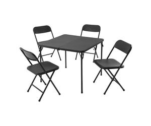 Set de mesa y 4 sillas plegables