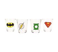 Set de Mini Vasos Logos Dc Comics, Cristal, Multicolor, 6.5x6.5x23 cm