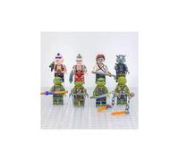 Set de minifiguras de las Tortugas Ninja Adolescentes Mutantes con armas y accesorios