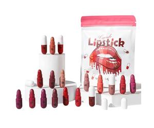 Set de Minilabiales - 18 Colores en Forma de Píldora de Larga Duración | Estuche de Pintalabios,para Viajes Bodas Citas Vacaciones Cumpleaños Promoción Escuela Universitario