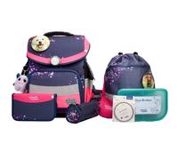 Set de mochila escolar School-Mood Timeless Pro Universal lila con estampado