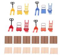 Set de Modelo en Miniatura Carretilla Elevadora y Remolque | Diseño Realista, Juego Educativo Adultos, Compacto y Portátil, Uso en Proyectos Creativos