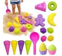 Set De Moldes De - ABS 17 Piezas 400g | Juguetes De Arenaa con Conos De Colores, Diversión En La Playa, Juego De De En El Patio Trasero | Juguetes De Construcción para Niño