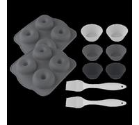 Set de Moldes de Silicona Cecotec Cecofry SweetBake Pack Antiadhesivos sin BPA para Donas y Magdalenas