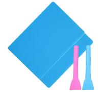 Set de Moldes de Silicona Epoxi para Joyería y Resina DIY | Almohadillas y Varilla Agitadora, Silicona Reutilizable, Protección de Mesa, Rosa y Azul