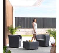 Set de muebles para balcón nova antracita para 2 personas
