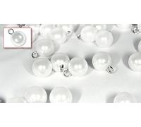 Set de nailon/camisa/blusa de plástico redondo botones esférica (Natural Pearl Color) Pack de 12 piezas (Ø11.5 mm 1 Loop Hole) (perla Artificial)