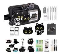 Set de Oficina de Gato con Estuche para Lápices Set de Material Escolar de