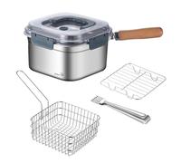 Set de Olla para Acampar - 2500 ml 316 Utensilios de Cocina de mochilero de Acero Inoxidable | Pot de freidora Profunda, Equipos, ollas y sartenes preparados para Acampar el Picnic de Senderismo