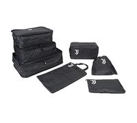Set de organizaciones Maleta de 7 piezas producto oficial Juventus, Negro, Juego de organizadores para organizar la maleta