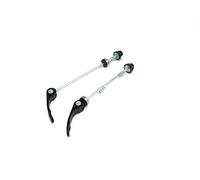 Set de palancas de liberación rápida para bicicletas, parte delantera y trasera, en negro, Negro