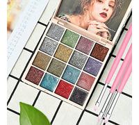 Set de paleta esmalte uñas sólido 16 colores para diseño arte semipermanente larga duración no fluye laca sólida altamente pigmentada tonos vibrantes fácil aplicar uso profesional y doméstico