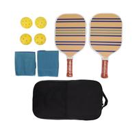 Set de paletas de Fibra de Vidrio con Agarre ergonómico, Toque y Equilibrio livianos y Superiores, Incluye 4 Bolas y 1 Bolsa de Almacenamiento para Amantes del Deporte