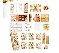 Set de Papelería | Adorable favor de con tema de capibara,Kit de papelería escolar - para Niño/Niña//Adolescente/Hijo/Hija/Familia/Amigo/Jardín de