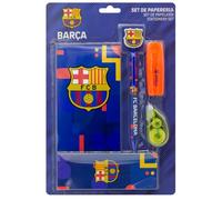 Set de Papelería Barcelona FC con Block de Notas, Marcapáginas, Bolígrafo, Subrayador y Corrector, Material Escolar | Producto Oficial