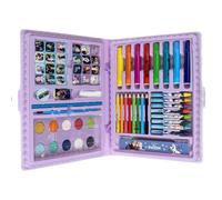 Set de Papelería Coloreable Frozen - Estuche Completo con Rotuladores, Lápices de Colores y Accesorios Escolares Decorados con Elsa, Anna y Olaf para Niñas que Aman Dibujar y Pintar