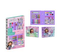 Set de Papelería Coloreable Gabby’s Dollhouse - Kit Escolar Completo con Rotuladores, Lápices de Colores y Accesorios Decorados con Personajes de la Serie para Niños Creativos