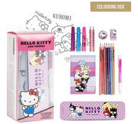 Set de Papelería Coloreable Hello Kitty - Estuche Escolar Completo con Rotuladores, Lápices de Colores y Accesorios Temáticos para Niñas Fans del Personaje Más Tierno de Sanrio
