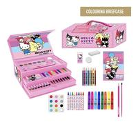 Set de Papelería Coloreable Hello Kitty - Estuche Escolar Completo con Rotuladores, Lápices de Colores y Accesorios Temáticos para Niñas Fans del Personaje Más Tierno de Sanrio