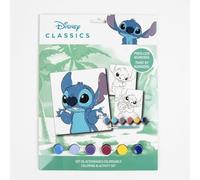 CERDÁ LIFE'S LITTLE MOMENTS Set De Papelería Coloreable Stitch| Kit Infantil De Arte con Cartulinas para Pintar, Colores Y Pincel