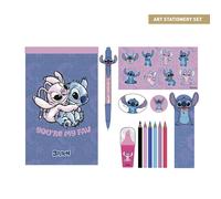 Set de papelería de stitch - incluye lapiceros de colores, subrayador