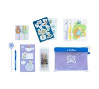 Set de Papeleria El Principito : Estuche con Material Escolar - Kit papeleria niños para Vuelta al Cole │Incluye: Lápiz, Boli con goma, Pegatinas, 3 libretas, Clips, Subrayadores y Notas adhesivas