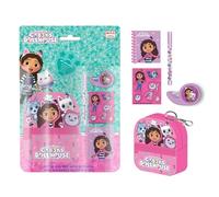 Set de Papelería Gabby’s Dollhouse con Mini Mochila, Libreta, Bolígrafo y Pegatinas - Kit Escolar Infantil Completo con Accesorios de Gabby’s Dollhouse