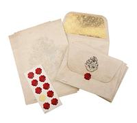 Set de papelería Hogwarts Acceptance Letter - Producto oficial Harry Potter, incluye 10 sobres, 20 hojas de papel y 10 sellos de cera, accesorios para escritorio