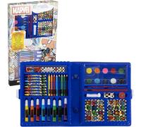 Set de Papelería Marvel Avengers Maletín Creativo con Colores, Acuarelas y Accesorios - Kit Escolar Avengers Infantil con Diseño de Superhéroes para Dibujar y Pintar