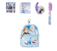 Set De Papelería Minimochila Frozen Medidas 19.5x22.5x4.5 cm para Niñ@s con Asas Ajustables y Ergonómica | Mochila Infantil Comodidad y Ajuste con Espacio, Material Resistente y Fácil de Limpiar