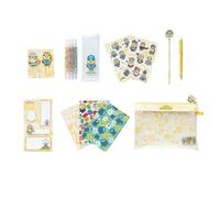 Set de Papeleria Minions: Estuche con Material Escolar - Kit papeleria niños para Vuelta al Cole │Incluye: Lápiz, Boli con goma, Pegatinas, 3 libretas, Clips, Subrayadores y Notas adhesivas