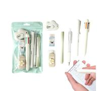 Set de Papelería para Mujer Con Borrador Cinta Correctora Cúter Estético