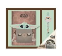 Set de papelería Star Wars The Mandalorian con libreta y bolígrafo | Kit de escritura infantil con diseño de Baby Yoda Grogu ideal para regalo