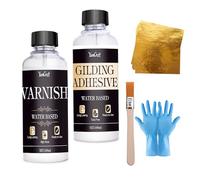 Set de pegamento de hoja de oro, pegamento de hoja de oro y barniz protector