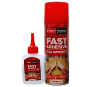 Set de Pegamento Instantáneo Interbond Extra Fuerte 50g con Spray Activador 200ml - Pegamento para Textiles, Montaje, Tela y Cerámica - Set de Pegamento Universal para Plástico, Metal y Madera.