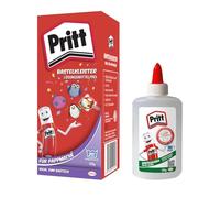 Set de pegamentos Pritt, cola para manualidades 125 g y pegamento para manualidades 150 g, polvo para papel maché, pegamento líquido blanco para el colegio y la oficina