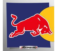 Set de pegatinas compatible con el casco patrocinado por Red Bull | Adhesivo para el cuadro y carenado de la moto | Vinilo adhesivo de fácil aplicación con impresión UV | Stickersland® (Azul)