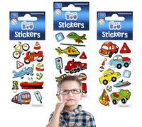 Set de pegatinas de colores medios de transporte, pegatinas para niños