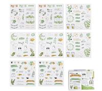 Set De Pegatinas Para Libro De Invitados De Boda - 8 Páginas De Adhesivos En Estilo Acuarela Para Álbum Fotográfico, Scrapbook Y Decoración Nupcial, Diseñados Con Amor Para Conservar Recuerdos Creativ