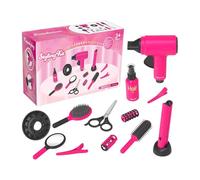 Set de peluquería de juguete para niñas pequeñas,14 Piezas Juego De Disfraces Realista De Salón De Belleza - Set De Peluquería Para Niñas,Para Niños Barbería Y Aseo En Casa, Exterior, Viaje, Guardería