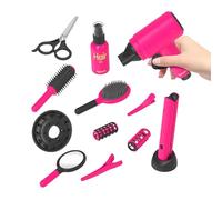 Set De Peluquería Infantil,14 Piezas Juego De Disfraces Realista De Salón De Belleza - Kit Peinado Infantil para Niñas | Barbería Belleza Aseo para Hogar Exterior Viajes y