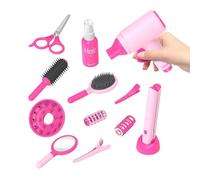 Set De Peluquería Infantil,14 Piezas Set de Juego de Disfraces y Peinados de imitación - Kit Salón Peluquería - para arreglo, hogar, Aire Libre, Viajes y Juegos de