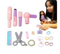 Set de Peluquería,Juguetes Educativos de Madera para Aprender Peinados,Set De Peluquería para Niñas | para Niñas de 3 Años o Más Hogar Escuela Guardería Fiesta