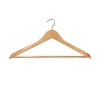Set de perchas Jocca fabricadas en madera de alta calidad con barra para los pantalones y muescas para evitar que se deslicen las camisas. Gancho de ropa ideal para trajes, vestidos, chaquetas o