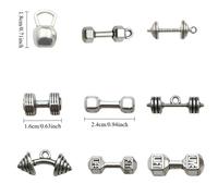 Set de Pesas Mini Gimnasio para Casa de Muñecas, Accesorios Decorativos de Equipo de Fitness en Miniatura, Adecuado para Decoraciones de Casa de Muñecas 1:6 o 1:12, Decoración para Casa de Muñecas